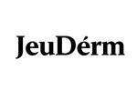 JeuDérm logo in white with transparent background